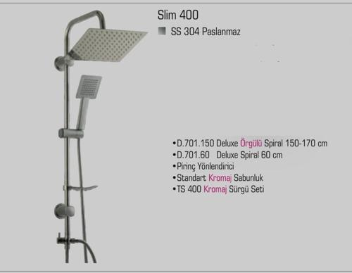 Slim 400 Tepe Duş Seti D.125.4