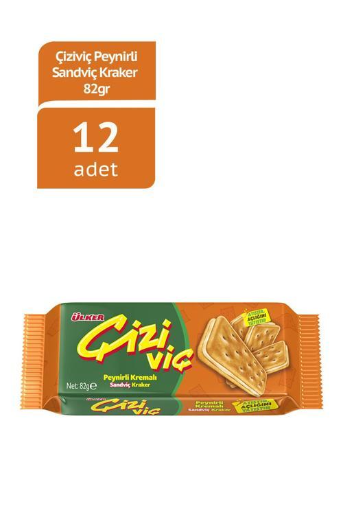 ÇIZIVIÇ PEYNIRLI SANDVİÇ KRAKER 3X82GR x12 ADET