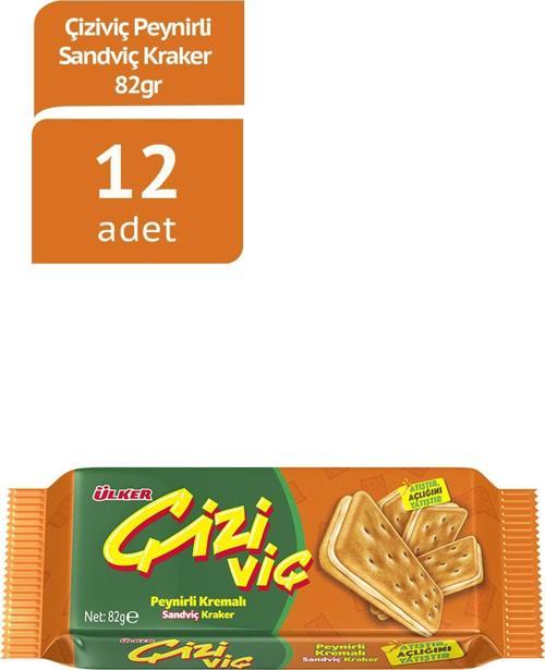 ÇIZIVIÇ PEYNIRLI SANDVİÇ KRAKER 3X82GR x12 ADET