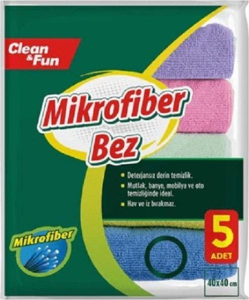 Mikrofiber Temizlik Bezi 5'Li