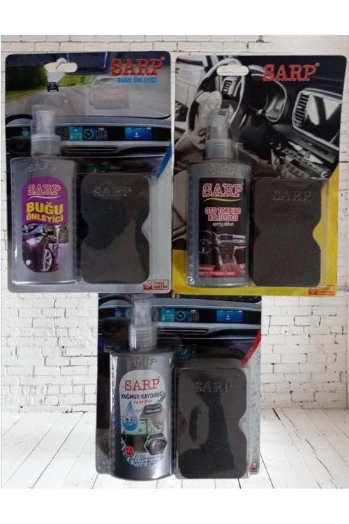 Oto Bakım 3 Lü Set (Yağmur Kaydırıcı,Buğu Önleyici,Torpido Koruyucu