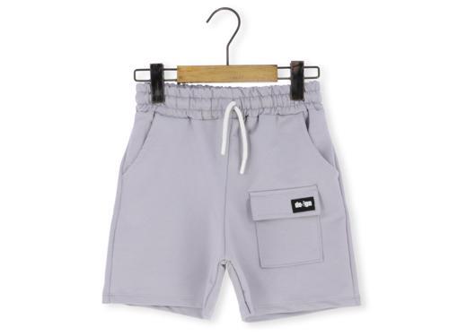 DESIGN BASKILI CEPLİ ERKEK ŞORT Gri
