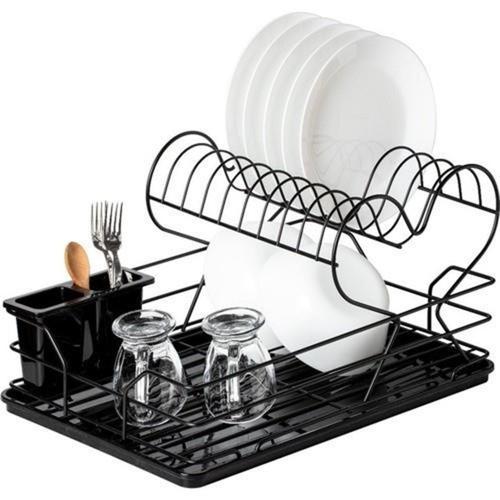 Lalezar Siyah Kalpli Efe Bulaşıklık Tabaklık Metal Bulaşıklık LZR-561
