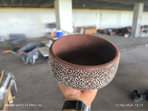Kare Desen Beton Aranjman, Orkide Ve Bonsai Saksısı 08