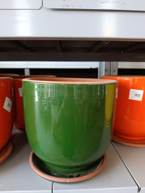 25-30 Litre Tabaklı Yeşil Dekoratif Saksı