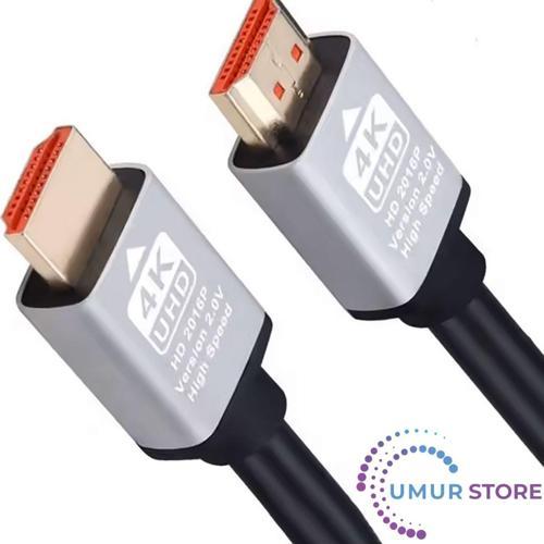 10M HDMI Kablosu 4K 60Hz, 8k, 4K 120Hz Destekli Altın Kaplama Konektör Dayanıklı Pvc