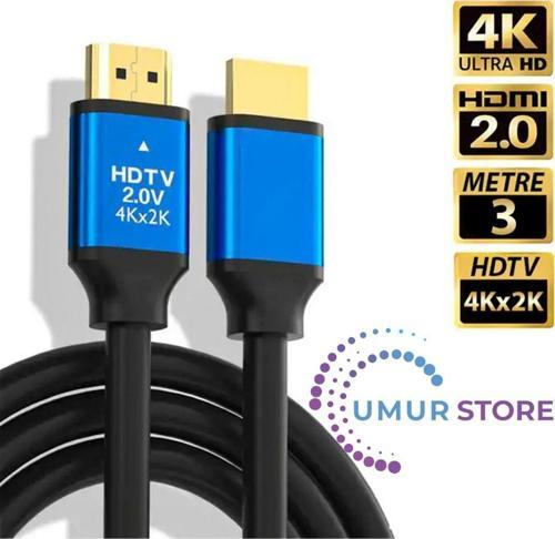 4K Ultra Hd 2.0V Alüminyum Başlık Altın Uçlu Hdmi Kablo 3 mt