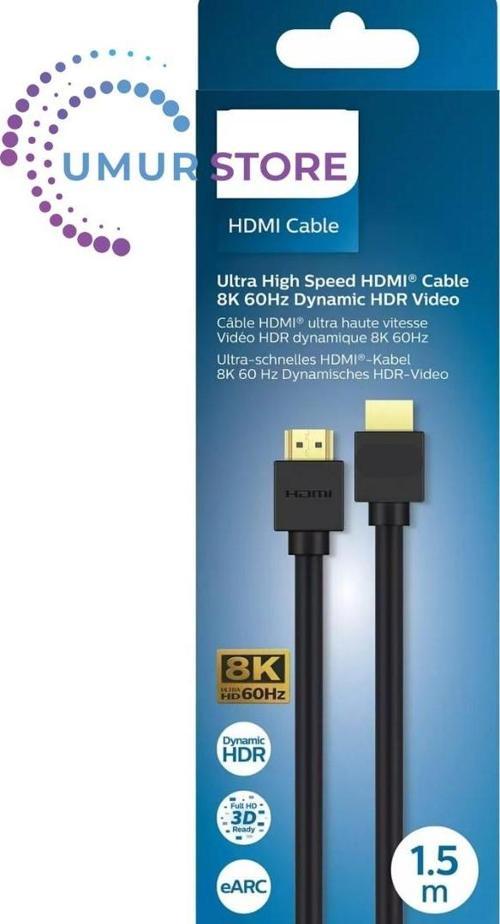 Dynamic Hdr 8k 60 Hz 3D Ultra Hd 1.5 Metre 2.1 HDMI Kablo SWV9431/00