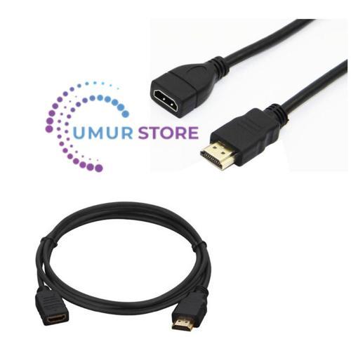Erkek Dişi 30 cm Uzatma HDMI Kablo Bir Erkek Dişi Uçlu HDMI Kablo