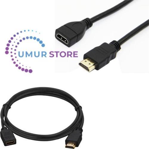 Erkek Dişi 30 cm Uzatma HDMI Kablo Bir Erkek Dişi Uçlu HDMI Kablo