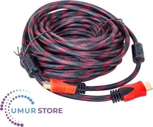 Örgülü Gold HDMI Kablo Poşetli 20 mt