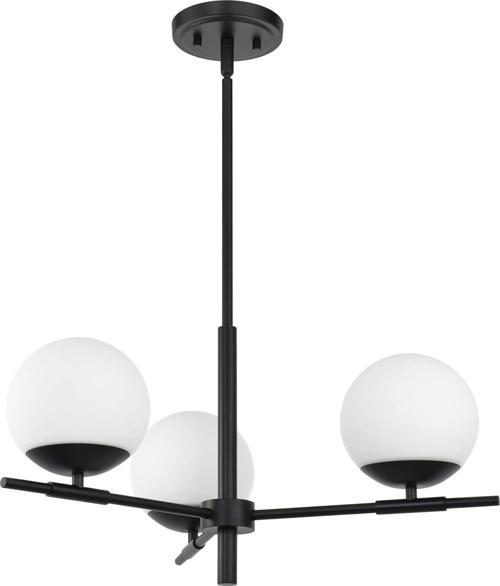 Spulink Siyah 3'lü Sarkıt Avize Camlı Avize Salon Avize Oturma Odası Avize