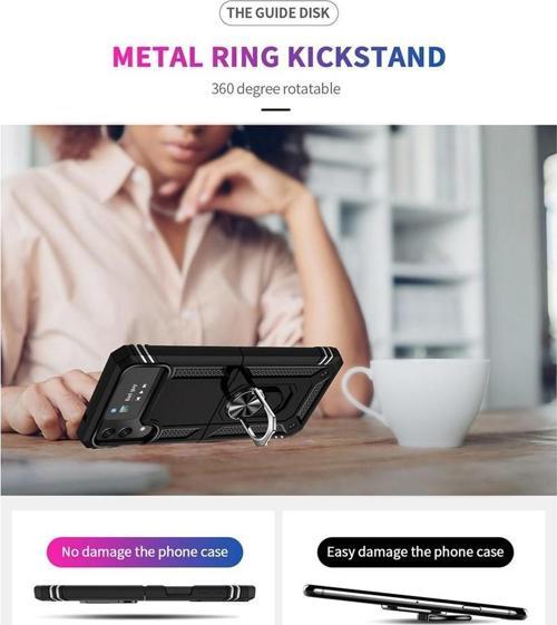 Samsung Galaxy Z Flip 4 Uyumlu Kamera Korumalı Standlı Yüzüklü Tank Kılıf