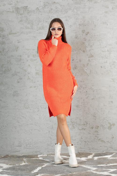 Kadın Balıkçı Yaka Sim Garnili Triko Tunik 055