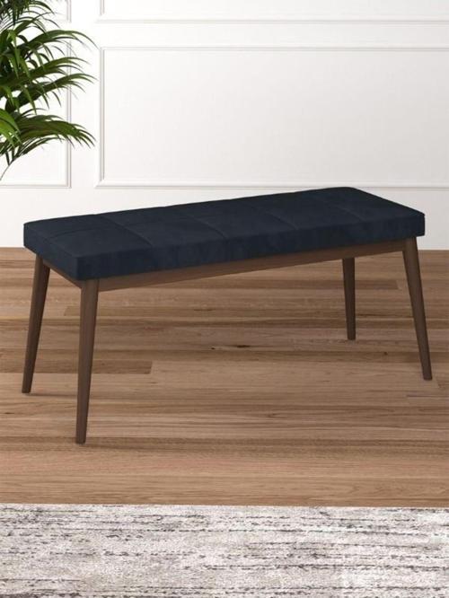 Tina Baby Face Modern Ceviz Ahşap Ayak Bench Oturak 90x40, Ayakkabılık Bank, Yatak Ucu Puf