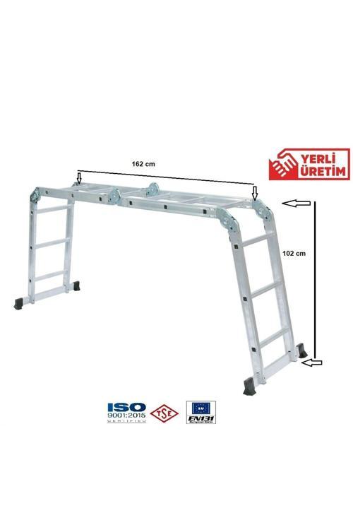 Madeni Eşya 1.6 Mm Katlanır Çok Amaçlı Merdiven 3,50 Mt