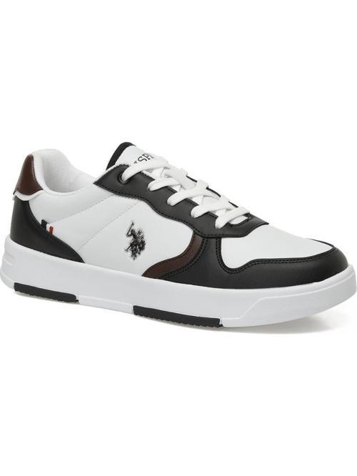 U.S.POLO ASSN ANDREI 5PR BEYAZ BORDO CASUAL ANATOMİK SPOR AYAKKABISI