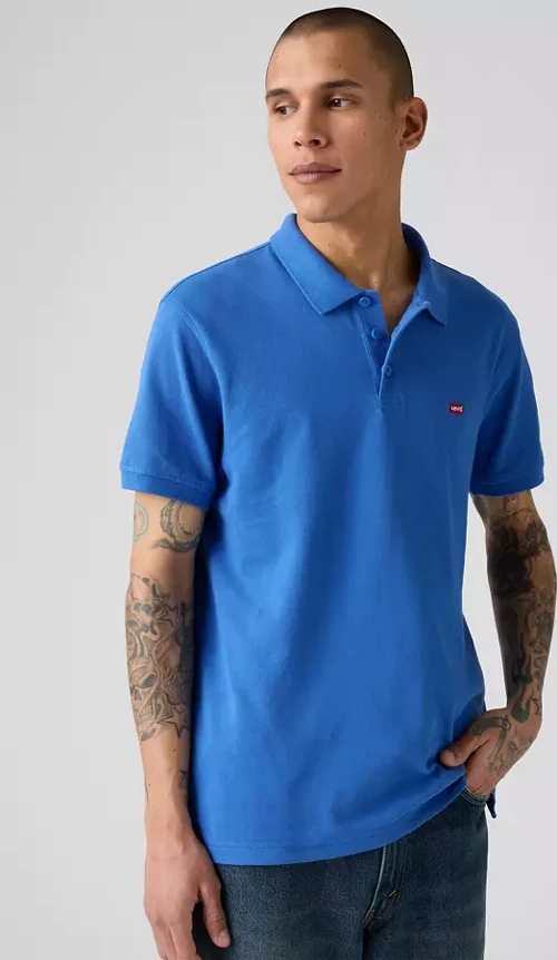 Erkek 100% Pamuk Standard Fit Polo Yaka Mavi T-Shirt - 35883-0282
