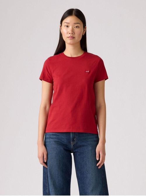 Kadın Bisiklet Yaka Basic Kırmızı T-Shirt - A4917-0009