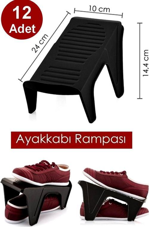 Ayakkabı Düzenleyici Ayakkabı Rampası Tekli Rampa Ayakkabı Düzenleme 12 Adet Ayakkabılık