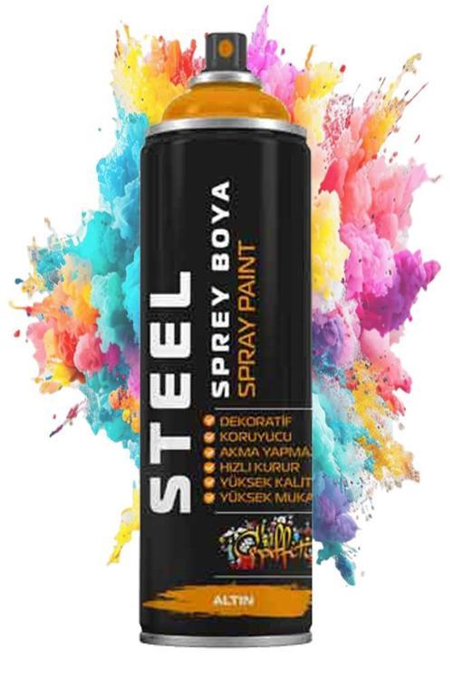 Sprey Boya 200 ml 1 Adet Hızlı Kuruyan Renkli Profesyonel Ahşap Plastik Demir Metal Cam Porselen Duvar Sprey Boya