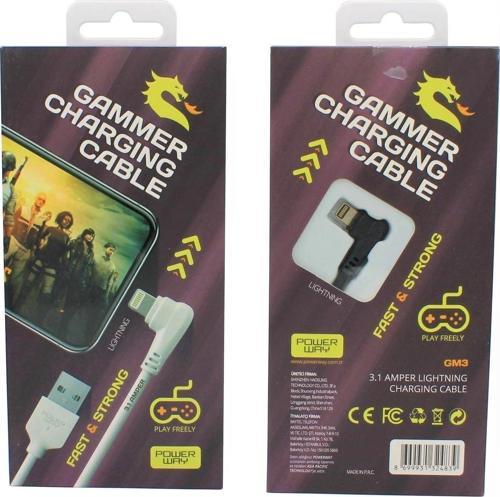 3.1a (iphone) Usb Örgülü Gaming Oyuncu Kablosu Powerway Gm3