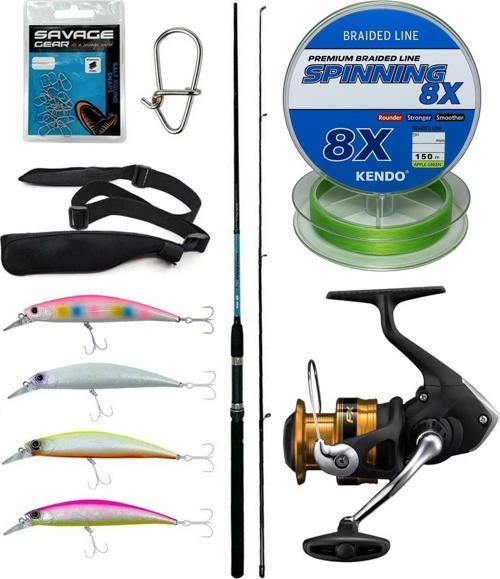 Spin Olta Seti Okuma G-Power Spin 9' 270cm 7-35 gr 2 Parça Spin Kamışı&Shimano Makina FX 4000 FC