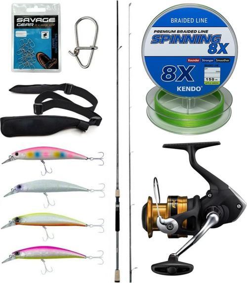 Spin Olta Seti Okuma Azaki Spin 244 cm 7-28 gr 2 Parça Spin Kamışı&Shimano Makina FX 4000 FC