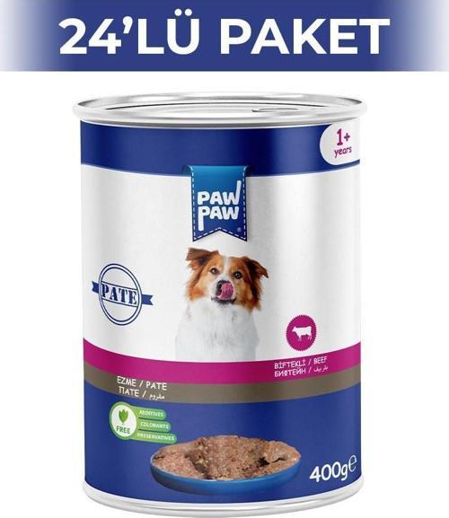 Pate Biftekli Yetişkin Köpek Konservesi 400 gr 24 Adet