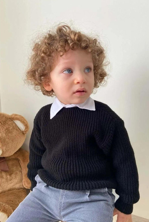 Selanik Örgü Esnek Unisex Çocuk Triko Kazak