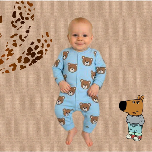 Hobbe Baby Ayıcıklı Tulum 3-6-9 Ay, Yumuşak Dokusu