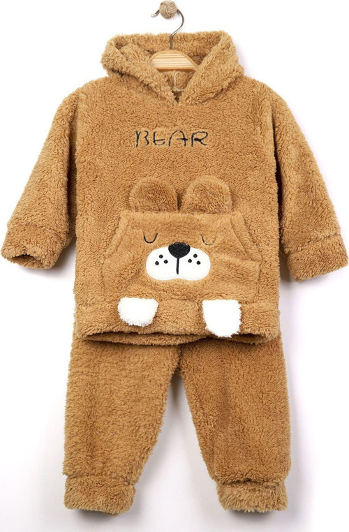 Welsoft Unisex Kışlık Peluş Alt Üst Çocuk Takım