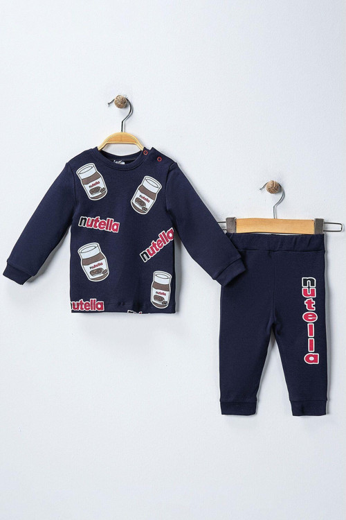 Baskılı Unisex Alt-Üst Bebek Takım