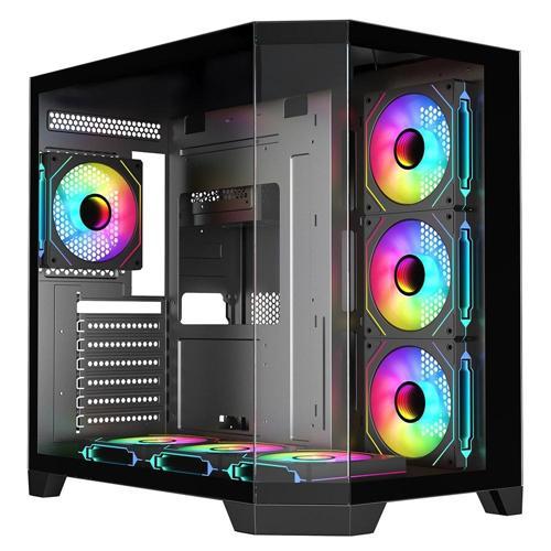 FC-9550G 850W 80+ Bronze 7x120MM ARGB FAN Mid Tower ATX Siyah Gaming (Oyuncu) Kasa
