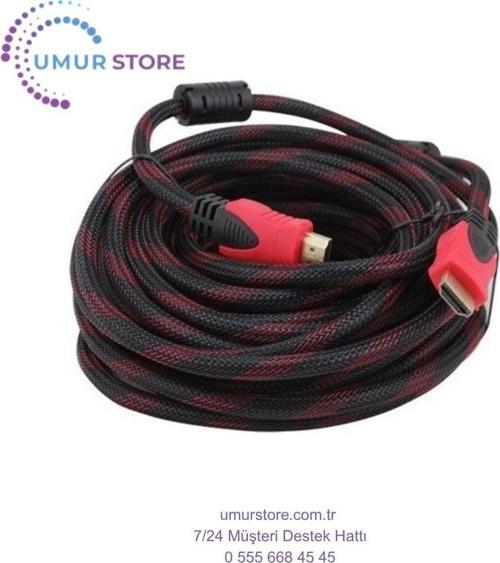 HDMI To HDMI 10 mt Örgülü HDMI Kablo