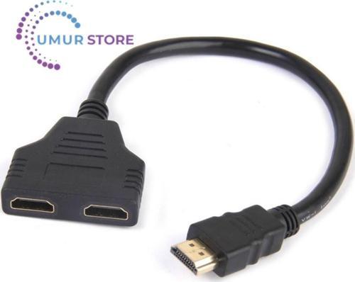 1 To 2 Port Çoklayıcı Hdmi Kablo Splitter