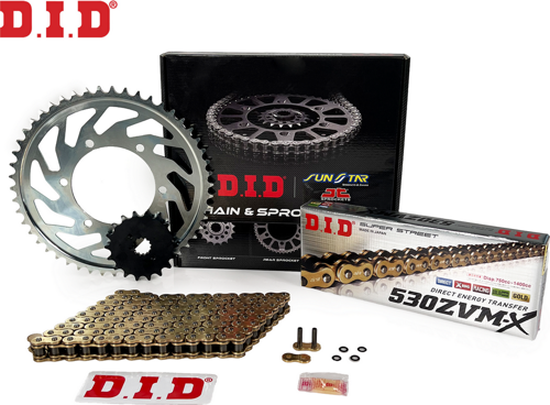 ZİNCİR DİŞLİ SETİ HONDA CBR RR 1000cc ZİNCİR: DID-530ZVM-X Gold-116 ÖN-ARKA DİŞLİ: SUNSTAR 16T-42T 2008-2016