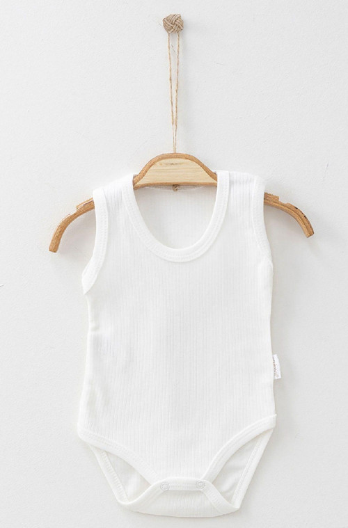 Düz Ribanalı Unisex Çıtçıtlı Body Zıbın