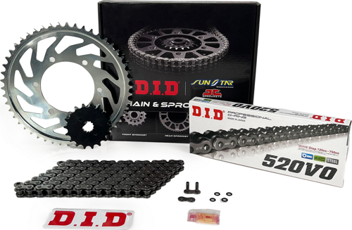 ZİNCİR DİŞLİ SETİ DUCATI MONSTER 600cc ZİNCİR: DID-520 ORING-102 ÖN-ARKA DİŞLİ : SUNSTAR 15T-46T 2000-2001