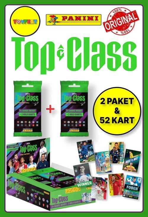 Panini Fifa Top Class 2024 Fat Pack Futbolcu Kartları + 2 Paket (48 Adet Kart + 4 Holo Giants Kart)