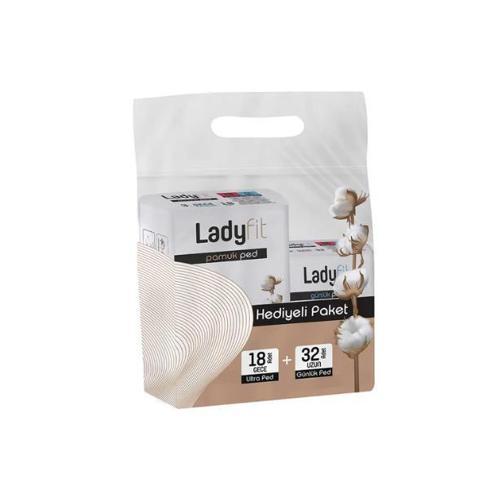 Cotton Ped Hediyeli Paket 18 Adet Gece Ultra Ped + 32 Adet Uzun Günlük Ped