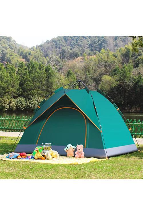 Çift Kapılı Otomatik Kurulum Kamp Çadırı 3 Kişilik Kolay Kurulum Piknik Plaj Çadır 200X150X125Cm
