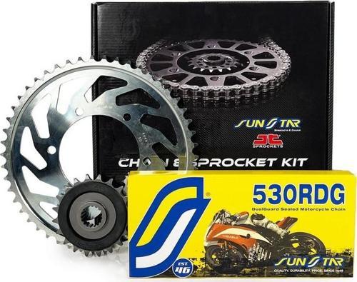 ZİNCİR DİŞLİ SETİ SUZUKI HAYABUSA GSX-R 1300cc ZİNCİR: SS530RDG Çelik-118 ÖN-ARKA DİŞLİ: JT18T-43T 2023-2024