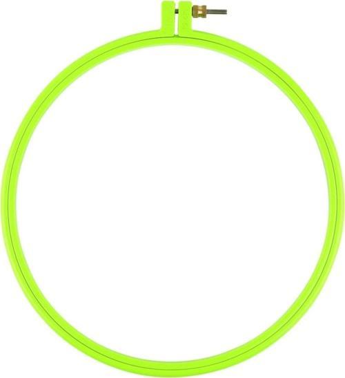 Vidalı Plastik Kasnak, Yuvarlak, Yeşil Etamin Nakış Ve Punch Kasnak 24 Cm X 5adet
