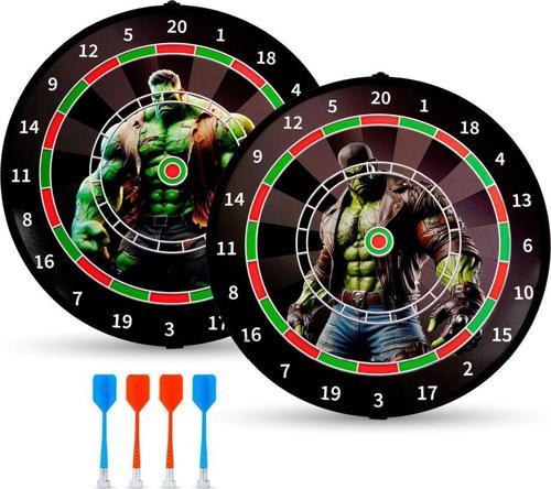 4 Oklu Mıknatıslı Dart Seti Çift Yönlü Manyetik Dart Askılı Dartboard