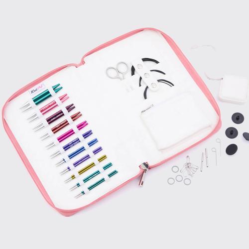 KnitPro Zing Regal Değiştirilebilir Misinalı *KISA* Şiş Seti + Şiş Ölçer Hediyeli 