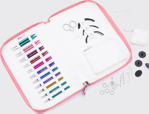 KnitPro Zing Regal Değiştirilebilir Misinalı *KISA* Şiş Seti + Şiş Ölçer Hediyeli 