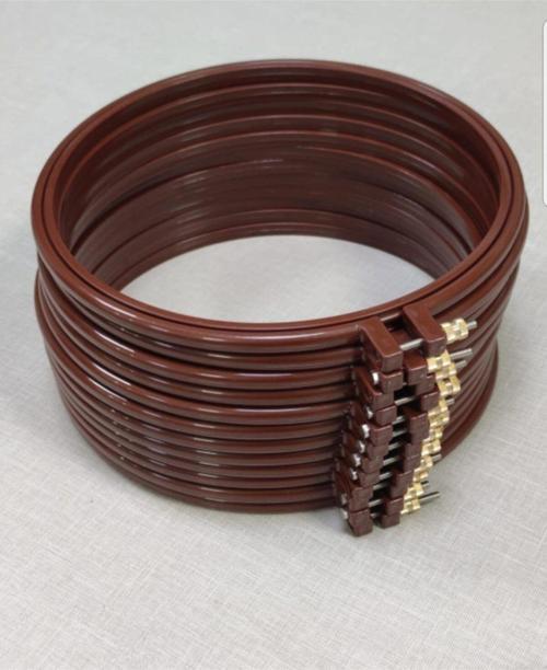 25 Cm 12 Adet Vidali Plastik Nakış Kasnak Oval Kenarlı