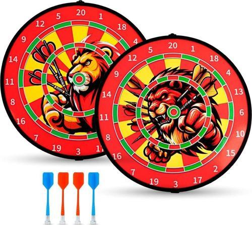 4 Oklu Mıknatıslı Taraftar Dart Seti Çift Yönlü Manyetik Dart Askılı Dartboard