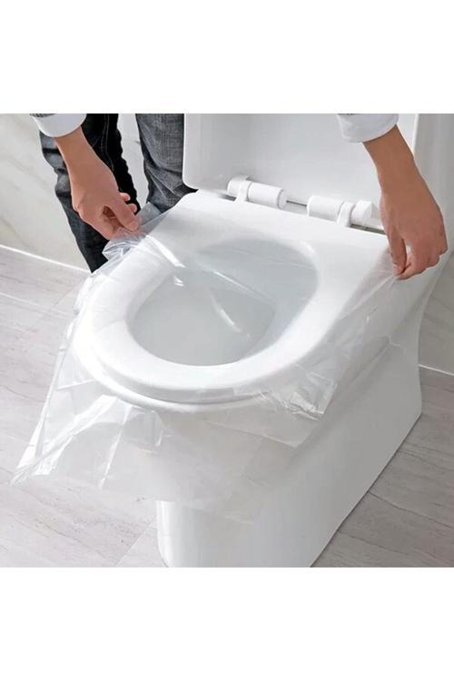 50 Adet Kullan At Klozet Poşeti Klozet Örtüsü Klozet Kapak Örtüsü Dispenseri Klozet Kapak Kağıdı